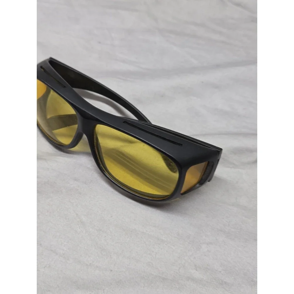 Fitover Sunglasses Yellow Lenses Black Frames